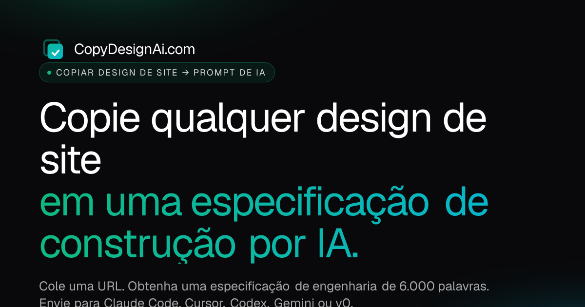 CopyDesign.ai — Copie Qualquer Design de Site em uma Especificação de ...